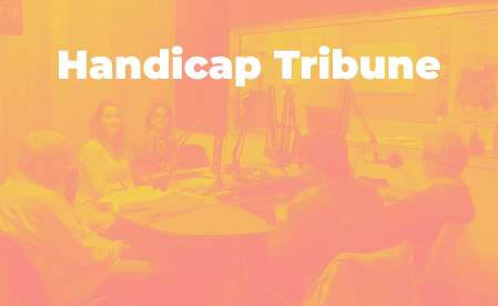 Handicap Tribune photo de couverture Rose et jaune